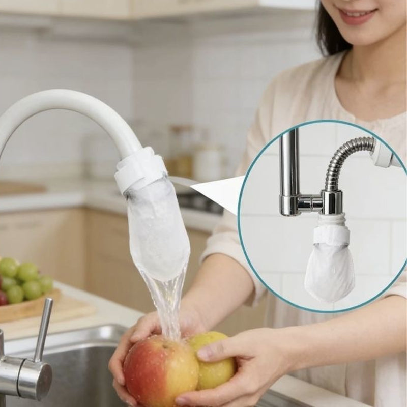 ⏰Anti-Splash Kitchen Faucet Filter for Sediment & Rust Removal