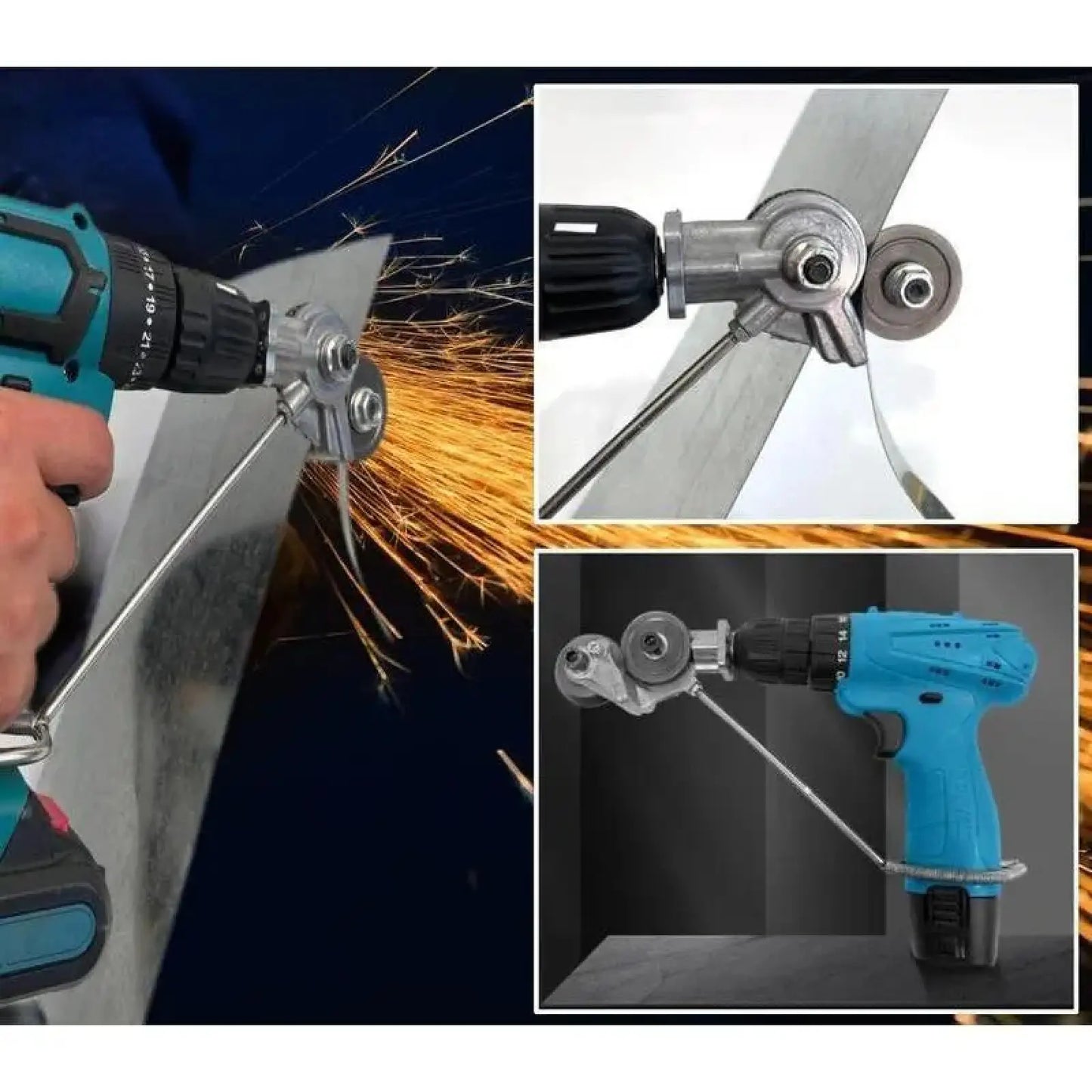 Electric Drill Plate Cutter Attachment | Portable Metal Sheet Shear Nibbler